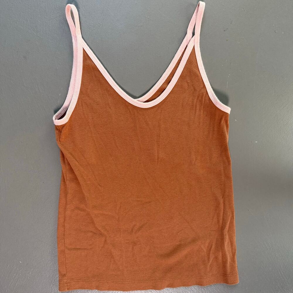 Universal Thread Tank Top SMALL Festival Y2K Brown Pink Cami